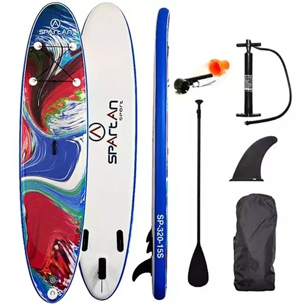 Spartan: WAVES SUP készlet - 320 cm, kék-piros-fehér - CSOMAGOLÁSSÉRÜLT