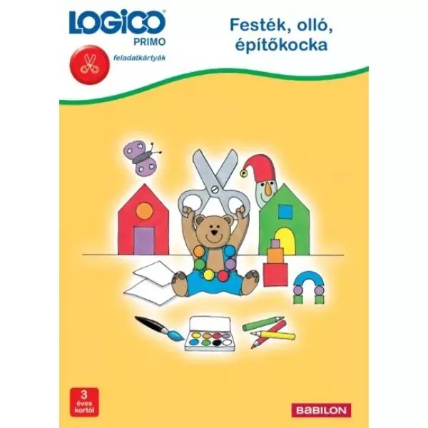 Logico Primo: Vopsea, foarfecă, blocuri de construcții- cărți de logică - ediție nouă - limba maghiară