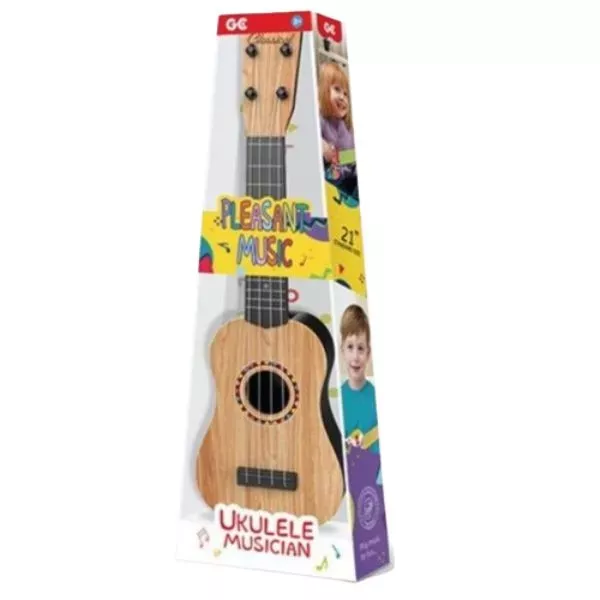 Ukulele hangszer, 55 cm - natúr