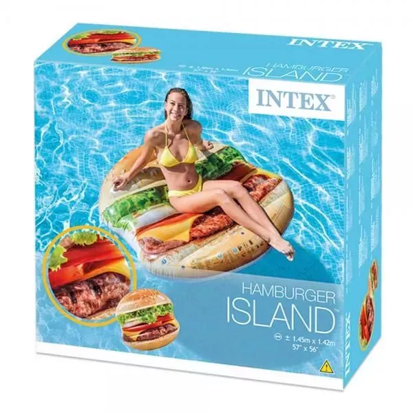 Intex: Saltea în formă de Hamburger - 145 x 142 cm