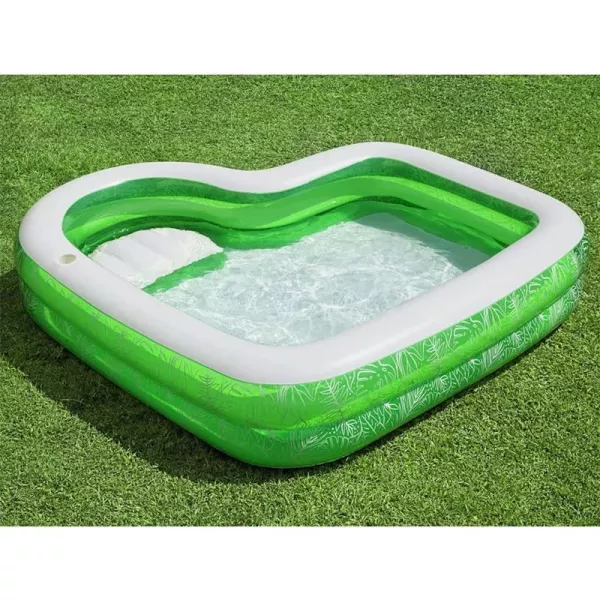 Piscină gonflabilă cu model de frunze tropicale - 231 x 231 x 51 cm