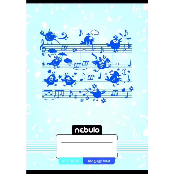 Nebulo : Cahier de musique coloré, A5 - plusieurs modèles