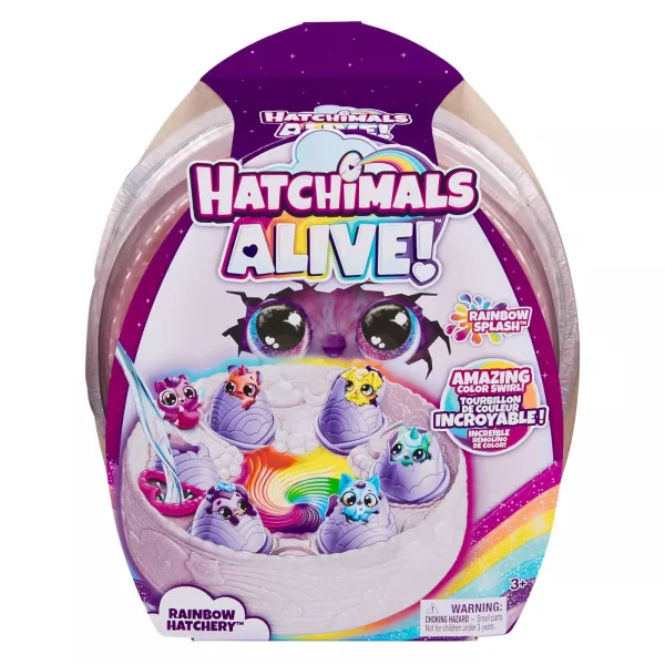 Hatchimals: Hatchimals Alive! szivárvány színű keltető - 6 db-os