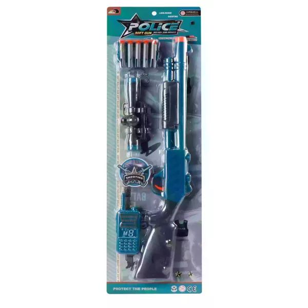 Rendőrségi tapadókorong lövő fegyver szett - Shotgun