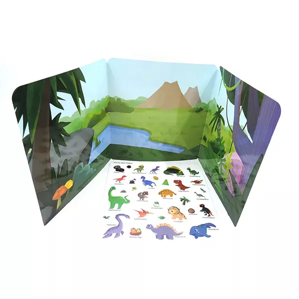 Uddannelsesbog med klistermærker - dinosaurer