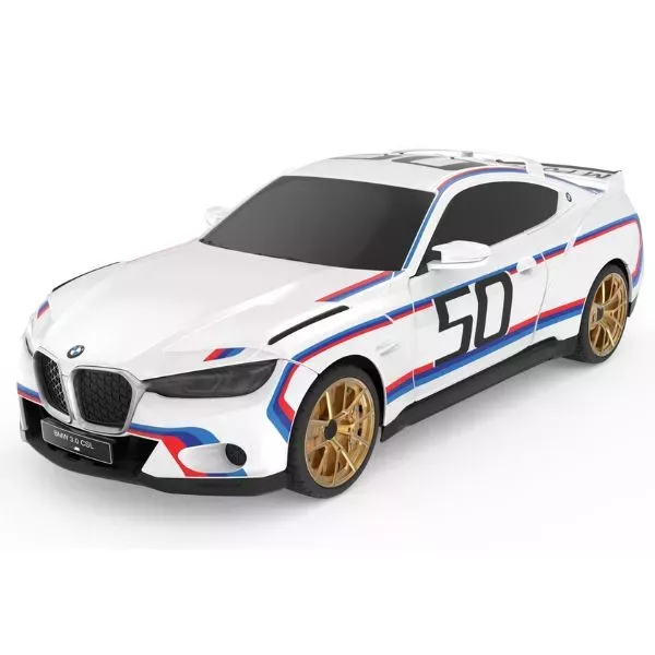 Rastar: BMW 3.0 CSL mașină cu telecomandă, alb - 1: 24