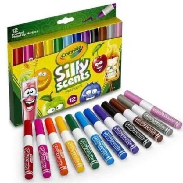 Crayola Silly Scents: Illatos filctoll készlet - 12 db-os CSOMAGOLÁSSÉRÜLT