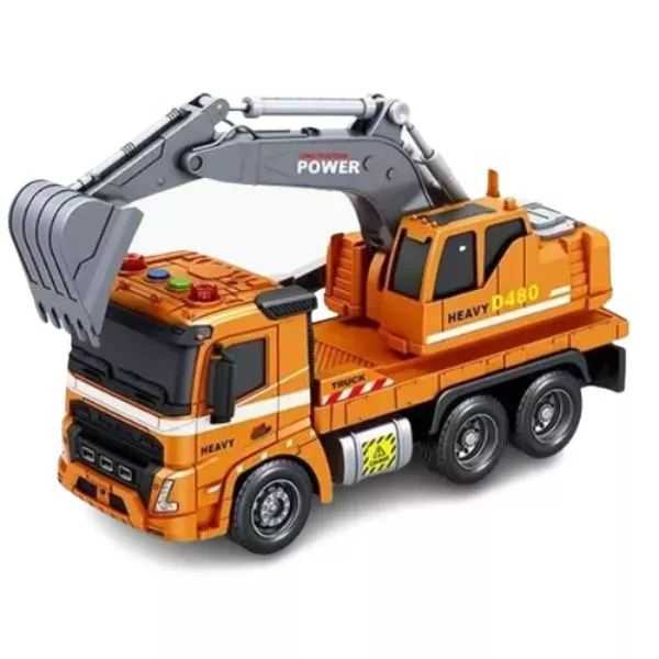 Camión con excavadora con sonido y luces