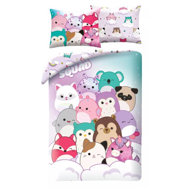 Squishmallows: Puhaságok ágynemű garnitúra - 140 x 200 cm, microfiber