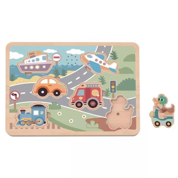 Tooky Toy: Járműves, hangot adó formakirakó