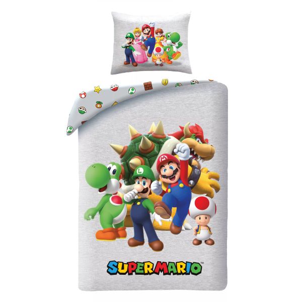 Super Mario: Ágynemű garnitúra 140x200 cm, microfiber