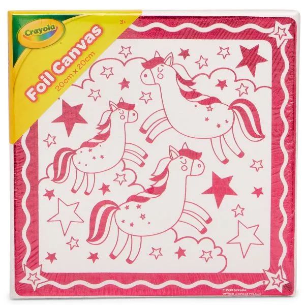 Crayola: Pânză de pictat cu model unicorn - 20 x 20 cm