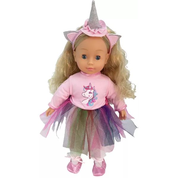 Bambolina: Molly, magyarul beszélő játékbaba unikornis hajpánttal - 40 cm