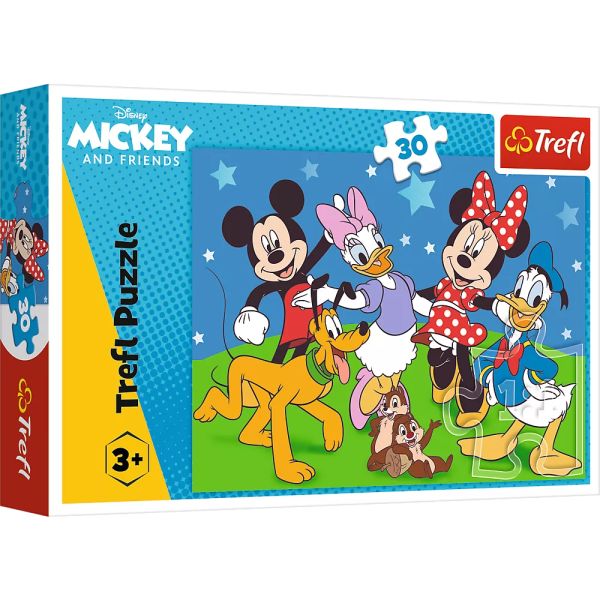 Trefl: Mickey egér és barátai - 30 darabos puzzle