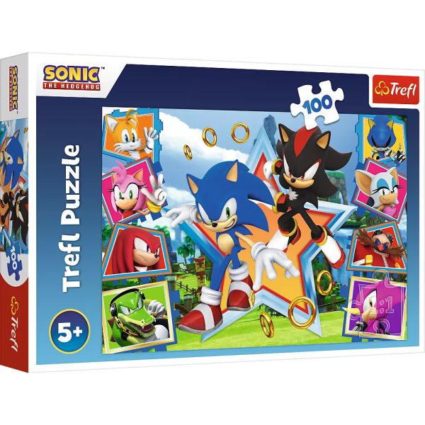 Trefl: Sonic, a sündisznó, a találkozás - 100 darabos puzzle