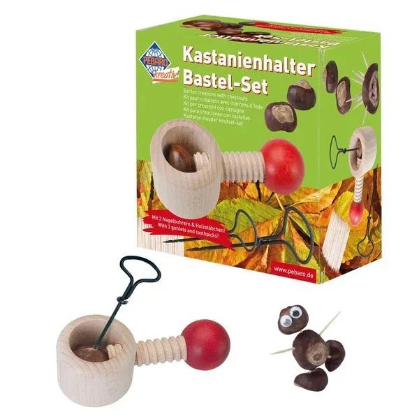 Set creativ pentru creat figurine din castane