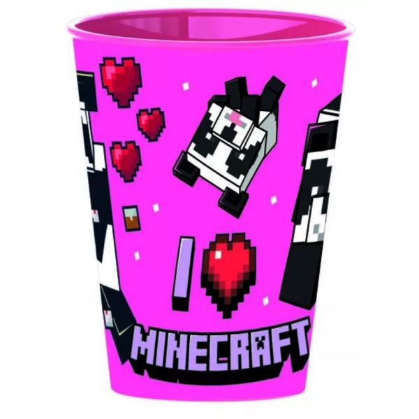 Minecraft: Pahar de plastic, roz - 260 ml