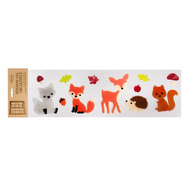 Animale de pădure - set de decor pentru geam - 15 x 55 cm