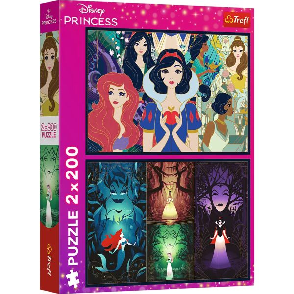 Trefl: Enchantimals Disney hercegnők 2 az 1-ben puzzle - 200 darabos