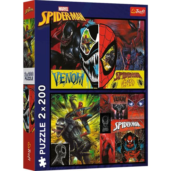 Trefl: Spiderman zi și noapte 2 în 1 puzzle - 200 buc