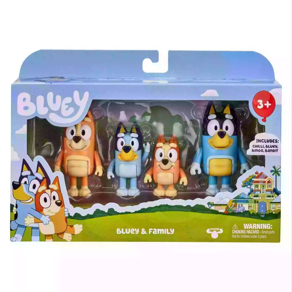 Bluey: Család figura szett - 4 db-os