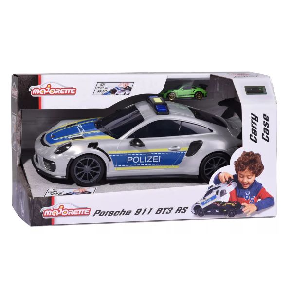 Majorette: Porsche 911 GT3 RS autótároló rendőrautó és kisautó szett