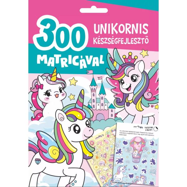 Unikornis készségfejlesztő - 300 db matricával