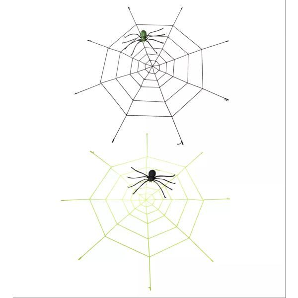 Óriási pókháló világító pókkal, 220 cm - többféle akciós termékkép 1
