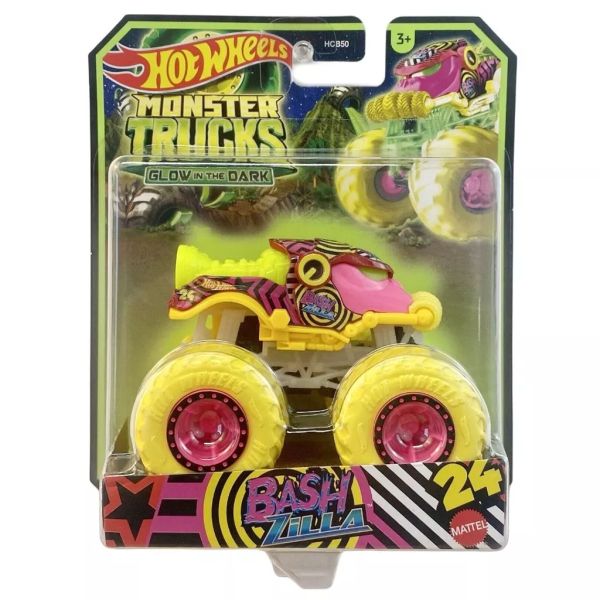 Hot Wheels: Monster Trucks - Sötétben világító Bash Zilla