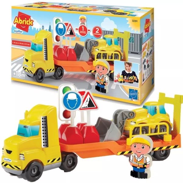 Abrick: Set de joacă - camion și maină de lucru - 32 cm