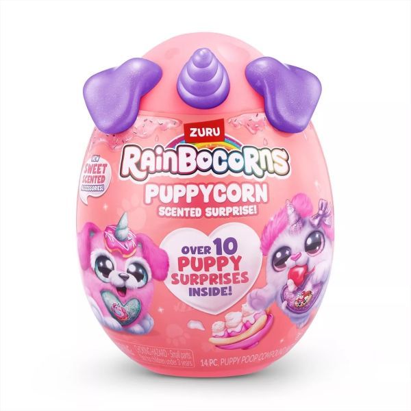 Zuru: Rainbocorns Pocket Puppycorn Meglepetés illatos plüssfigura, 8. széria - 19 cm
