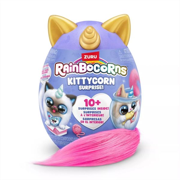 Zuru: Rainbocorns Kittycorn Meglepetés plüssfigura, 9. széria - 19 cm