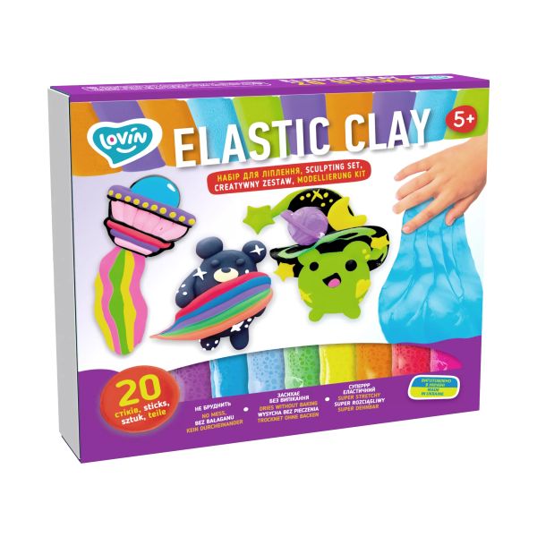 Okto Lovin: Set de plastilină care se usucă la aer - 20 buc