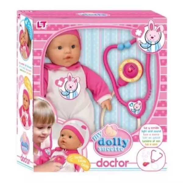 Loko: Păpușă moale cu trusă de medic - 37 cm
