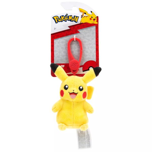 Pokémon: Pikachu plüssfigura akasztóval - 9 cm