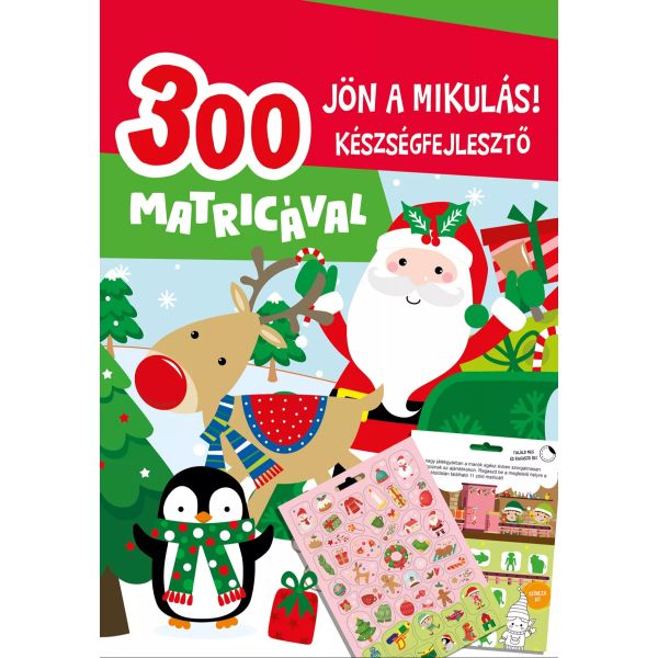 Jön már a Mikulás! készségfejlesztő füzet 300 matricával