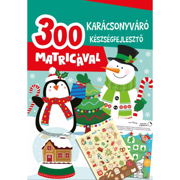 Karácsonyváró készségfejlesztő 300 matricával