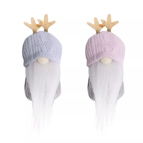 Karácsonyi manó dekoráció, textil, 11 cm - többféle