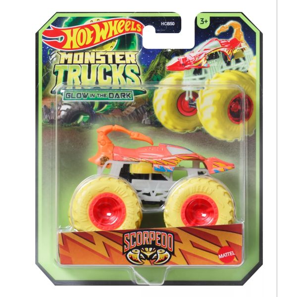 Hot Wheels: Sötétben világító Monster Trucks - Scorpedo