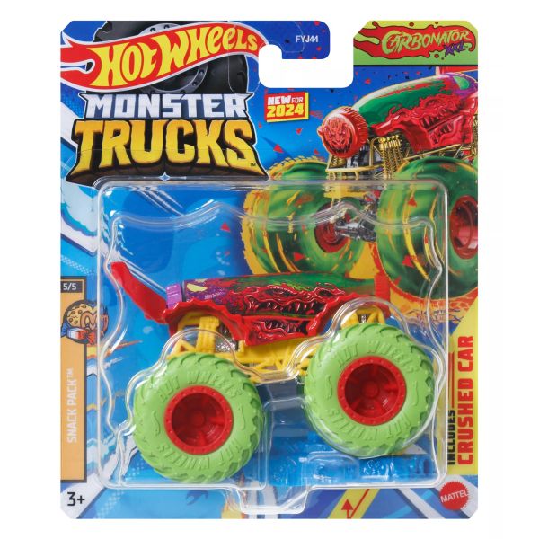 Hot Wheels Monster Trucks: Carbonator XXL kisautó, 1:64