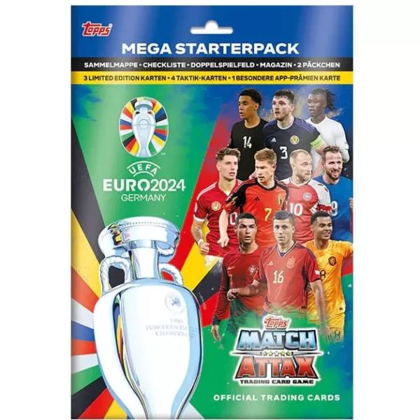 UEFA EURO 2024 Match Attax - Kártyagyűjtő kezdőcsomag CSOMAGOLÁSSÉRÜLT