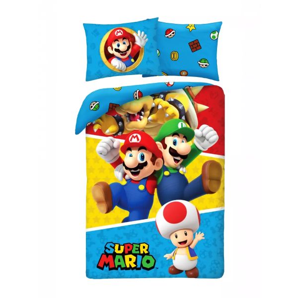 Super Mario: Mario és Luigi ágynemű garnitúra – 140 x 200 cm, pamut