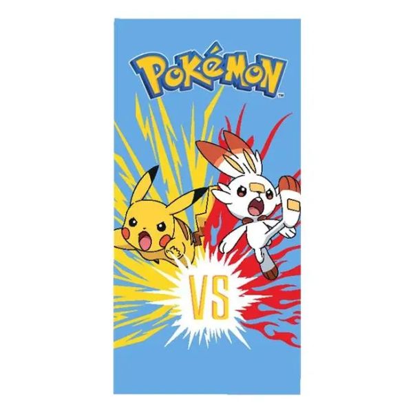 Pokémon: Pikachu párbaj fürdőlepedő, pamut - 70 x 140 cm