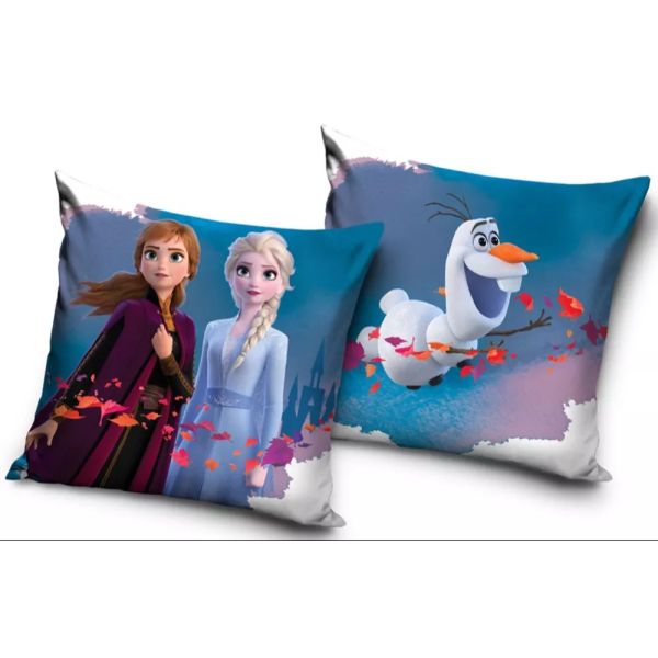 Frozen: Anna, Elsa și Olaf față de parnă, poliester - 40 x 40 cm