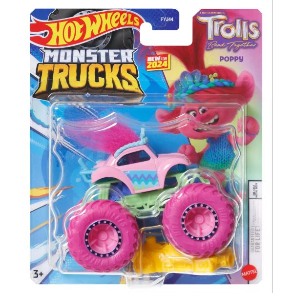 Hot Wheels: Monster Trolls Poppy kisautó - 1:64