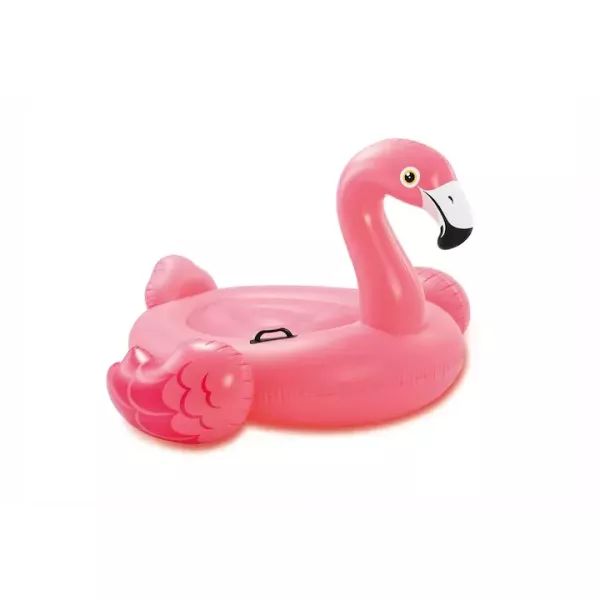 Intex: Flamingó lovagló matrac - rózsaszín, 142 x 137 cm