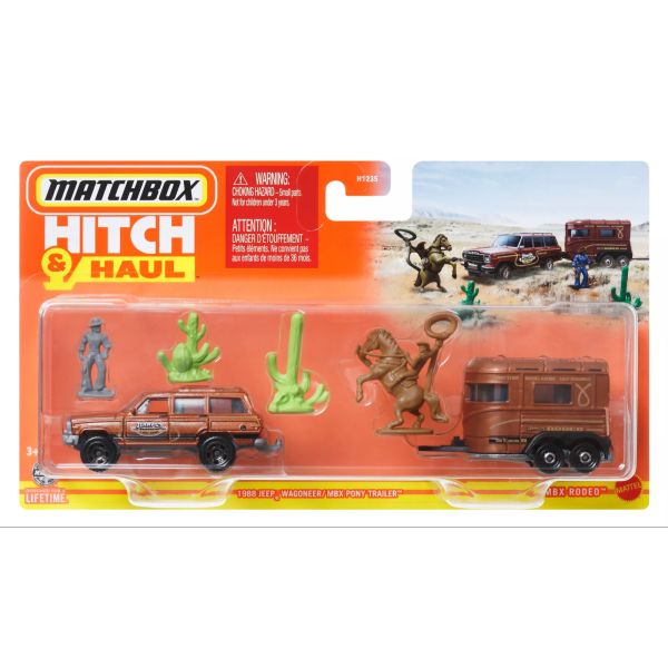 Matchbox: Hitch and Haul - 1988 Jeep Wagoneer Pony játékszett