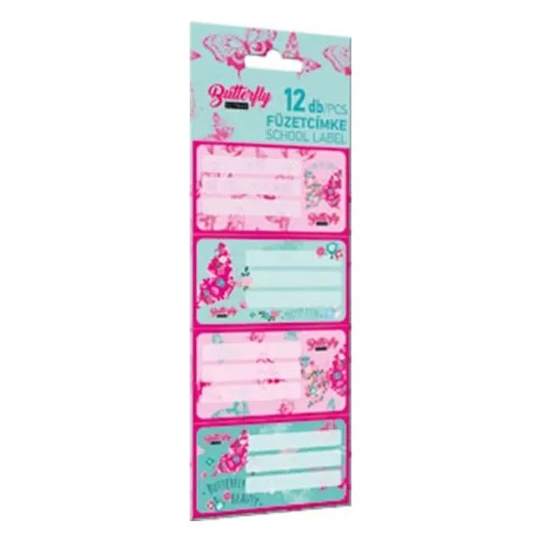 Lollipop: Pegatinas de cuaderno mariposa linda - 12 unidades