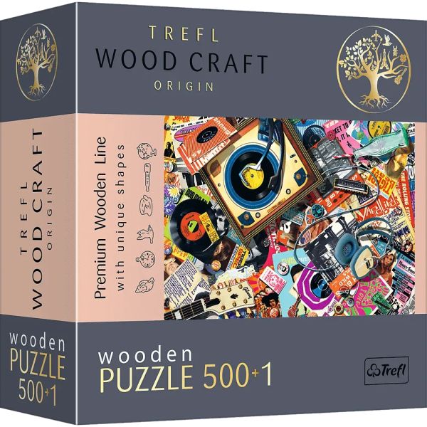 Trefl Wood Craft: A zene világa - 500+1 darabos fa puzzle