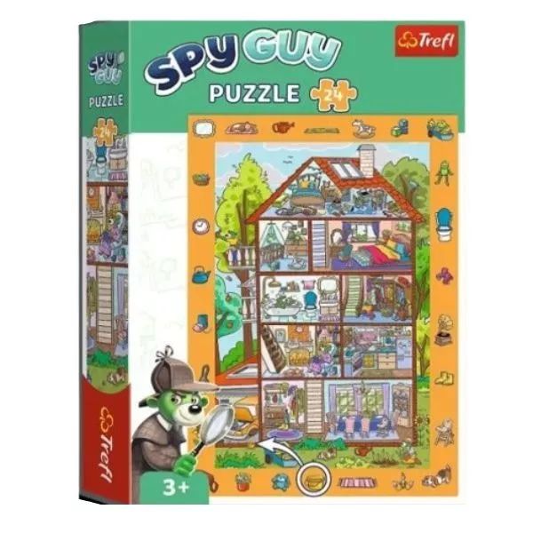 Trefl: Spy Guy Társasház nyomozós képkereső puzzle - 24 darabos CSOMAGOLÁSSÉRÜLT